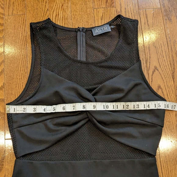ASTR Black Mesh Panel Dress cut out bodycon size M - Picture 3 of 8